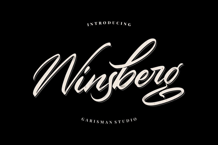 Beispiel einer Winsberg Regular-Schriftart